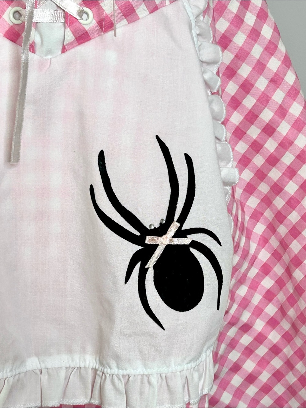 Leg Avenue Little Miss Muffet Pink Gingham Sexy Dress Halloween Costume Medium - Picture 5 of 11